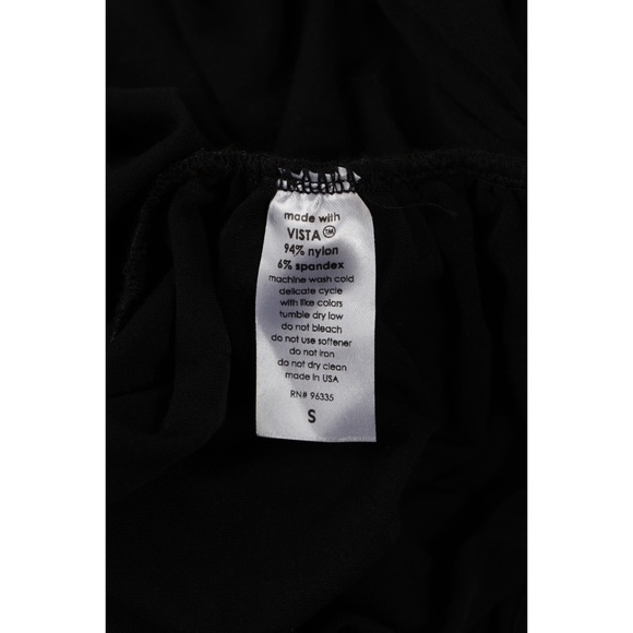 Sz S Susana Monaco Black Gathered Mock Neck Midi Dress NWOT - Picture 6 of 7